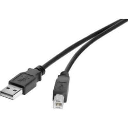 Renkforce RF-4463067 câble USB USB 2.0 0,5 m USB A USB B Noir