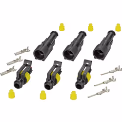 Informations techniques Connexion (composants) : cosses plates 1.5 mm, à sertir Couleur : noir Courant nominal : 14 A Forme d ...