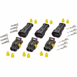 Informations techniques Connexion (composants) : cosses plates 1.5 mm, à sertir Couleur : noir Courant nominal : 14 A Forme d ...