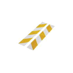 Toolcraft - bande d'avertissement 1564044 argent, jaune (l x l) 400 mm x 60 mm 1 set