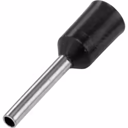 Conrad 1091287, Embouts de fil, Argent, Droit, Noir, Métallique, Cuivre, PVC