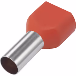 Conrad 1091320, Embouts de fil, Argent, Droit, Métallique, Rouge, Cuivre, PVC