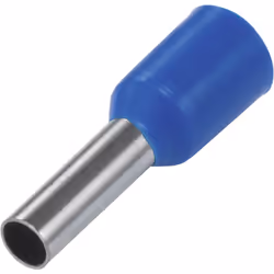 Conrad 1091271, Embouts de fil, Argent, Droit, Bleu, Métallique, Cuivre, PVC
