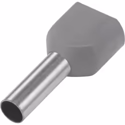 Conrad 1091315, Embouts de fil, Argent, Droit, Gris, Métallique, Cuivre, PVC