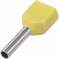 Conrad 1091323, Embouts de fil, Argent, Droit, Métallique, Blanc, Cuivre, PVC