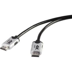 Speaka Professional - Câble de raccordement hdmi Fiche mâle hdmi-a, Fiche mâle hdmi-a 3.00 m noir SP-6344140 4K uhd, cana