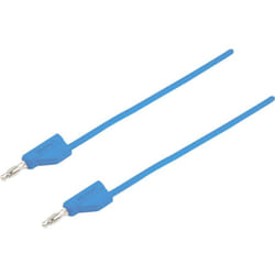 Ultra-flexible Cordon de mesure [Banane mâle 4 mm - Banane mâle 4 mm ] 1.50 m bleu MSB-300 10 A