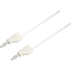 Ultra-flexible Cordon de mesure [Banane mâle 4 mm - Banane mâle 4 mm ] 2.00 m blanc MSB-300 10 A