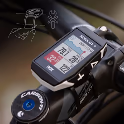 Sigma Sport 01031 compteur de vélo 4,5 cm (1.77") GPS de bicyclette sans fil Noir, Blanc