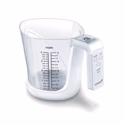 Korona Mia, Balance de ménage électronique, 3 kg, 1 g, Transparent, Blanc, g, lb, ml, 1 L