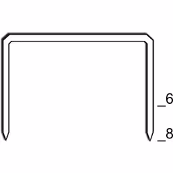 Agrafes Prebena Type VZ08CNK Largeur de dos : 10,5 mm Longueur des agrafes 8 mm Dimension du fil 0,41 x 0,7 mm Finition galva ...