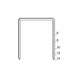 Agrafes Prebena Type V10CNK Largeur de dos : 9,0 mm Longueur des agrafes 10 mm Dimension du fil 0,6 x 0,75 mm Finition galvan ...