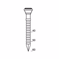 Clous d'ancrage Prebena Type ANK40/50NKRI Longueur des clous 50 mm Dimension du fil 4 mm Finition galvanisé, anneau Pièces/bo ...