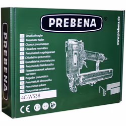 Cloueuse pneumatique Prebena 4C-WS38 pour : Agrafes de type WS de 16 à 38 mm Caractéristiques techniques : Poids 2,6 kg Press ...