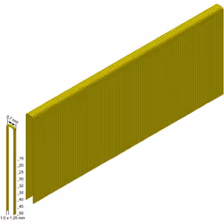 Agrafes Prebena type E32CNKHA Largeur du dos : 5,7 mm Longueur des agrafes 32 mm Dimension du fil 1,05 x 1,25 mm Finition gal ...