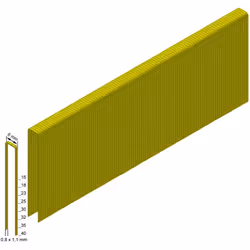 Agrafes Prebena type ES32CNKHA Largeur de dos : 6 mm Longueur des agrafes 32 mm Dimension du fil 0,8 x 1,1 mm Finition galvan ...