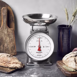 Gastroback Classic Acier inoxydable Comptoir Rond Balances de cuisine mécaniques