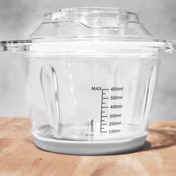 Gastroback Design Mini Chopper Plus hachoir électrique 0,6 L 400 W Acier inoxydable, Transparent