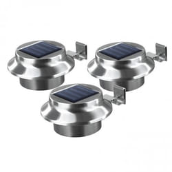 EASYmaxx Lampes Solaire Lumière Extérieur Mur Jardin ensemble de 3 lampes acier inoxydable