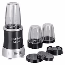 Mixeur / blender - GOURMETmaxx - Nutrition Mixer Deluxe en acier noir - Smoothie - Inoxydable