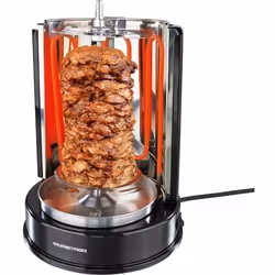 Rôtissoire Gourmetmaxx 5914 - Gourmetmaxx - Grill Kebab Brochette - 1400W - Gris