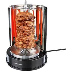 Rôtissoire Gourmetmaxx 5914 - Gourmetmaxx - Grill Kebab Brochette - 1400W - Gris