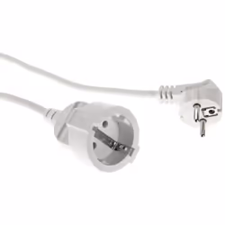 Rallonge Schuko - BACHMANN - 341.284 - 2 m - Fiche coudée - Câble H05VV-F 3x15 mm