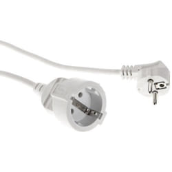 Rallonge Schuko - BACHMANN - 341.284 - 2 m - Fiche coudée - Câble H05VV-F 3x15 mm