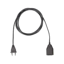 233.186 alimentation Rallonge 2.5 a noir 5.00 m H03VVH2-F 2X 0,75 mm² C264231 - Bachmann