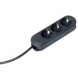 Bachmann 388.172, 5 m, Plastique, Noir, 3 sortie(s) CA, 3680 W, 16 A