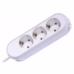 Bachmann 388.270, 1,5 m, Type F, Plastique, Blanc, Plastique, 3 sortie(s) CA