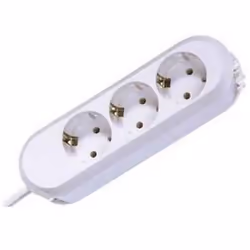 Bachmann SMART 3x Schuko 5m, 5 m, Type F, Plastique, Blanc, Plastique, 3 sortie(s) CA