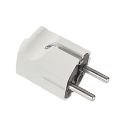 Bachmann 910.270 Fiche électrique mâle avec terre plastique 250 V blanc IP20 C263061