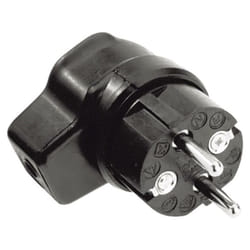 Bachmann - Kalthoff 919171 Fiche coudée à contact de protection caoutchouc 250 v noir IP44 W84341