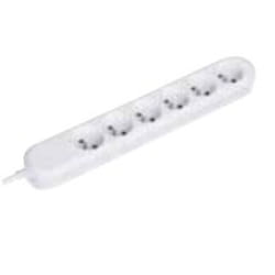 Bachmann 381.247K multiprise 1,5 m 6 sortie(s) CA Blanc