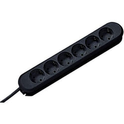 Bachmann 381.147K multiprise 1,5 m 6 sortie(s) CA Noir