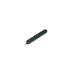 Bachmann SMART 6x Schuko H05VV-F 3G 1.50mm² 16A/3680W 3m multiprise 6 sortie(s) CA Noir
