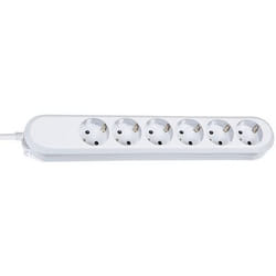 Bachmann SMART 6x Schuko H05VV-F 3G 1.50mm² 16A/3680W 5m multiprise 6 sortie(s) CA Blanc