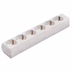Bachmann 381.246K, Type F, Plastique, Blanc, 6 sortie(s) CA, 230 V, 3680 W