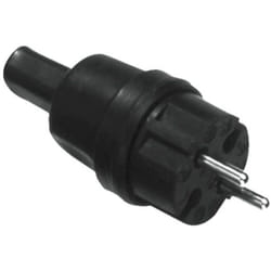 Bachmann 740.002 Fiche à contours caoutchouc, silicone 250 V noir IP44