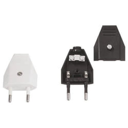 Fiche dalimentation électrique - BACHMANN - Euro Bachmann 900.003 - plastique blanc - Droit - Intérieur - Mâle