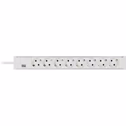 Deltaco GT-51, 2 m, Plastique, Blanc, 8 sortie(s) CA, 230 V, 50 - 60 Hz
