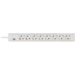 Deltaco GT-51 multiprise 2 m 8 sortie(s) CA Blanc