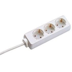 Bachmann 3x Schuko H05VV-F 3G 1.50mm² 16A/3680W 3m multiprise 3 sortie(s) CA Blanc