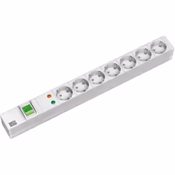 Bachmann 7x Schuko, 2m, 2 m, Type F, Plastique, Gris, Plastique, 7 sortie(s) CA