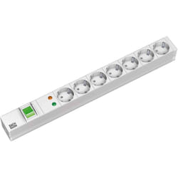 Bachmann 7x Schuko, 2m multiprise 7 sortie(s) CA Gris