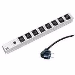 Bachmann 333.408, Basique, 1U, Noir, Gris, Argent, 8 sortie(s) CA, Coupleur C13, 2 m