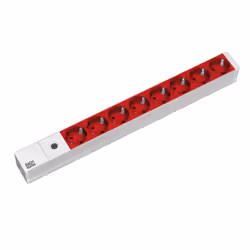 Bachmann - Regleta de 8 tomas, 48,3 cm, 2 m, Intérieure, Sans prise, IP20, 1,5 mm², Aluminium