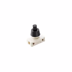 description Interrupteur à bouton-poussoir série 3030 2(1) A 250V C, interrupteur, 1 pôle, fixation centrale noire M10 x 1mm, ...