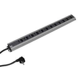 Bachmann 300.002 multiprise 2 m 12 sortie(s) CA Intérieure Noir, Gris